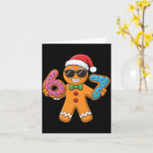 Funny Gingerbread Six Seven 67 Ice Cream Christmas Karte (Gelbe Blume)