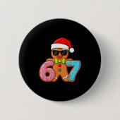 Funny Gingerbread Six Seven 67 Ice Cream Drip Chri Button (Vorderseite)