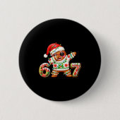 Funny Gingerbread Six Seven 67 Ice Cream Drip Chri Button (Vorderseite)