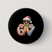 Funny Gingerbread Six Seven 67 Ice Cream Drip Chri Button (Vorderseite)