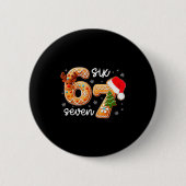 Funny Gingerbread Six Seven 67 Ice Cream Drip Chri Button (Vorderseite)