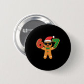 Funny Gingerbread Six Seven 67 Ice Cream Drip Chri Button (Vorne & Hinten)