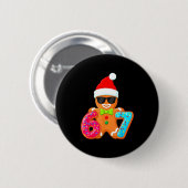 Funny Gingerbread Six Seven 67 Ice Cream Drip Chri Button (Vorne & Hinten)