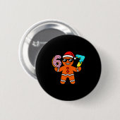 Funny Gingerbread Six Seven 67 Ice Cream Drip Chri Button (Vorne & Hinten)