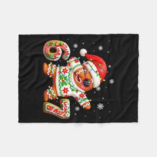 Funny Gingerbread Six Seven 67 Ice Cream Drip Chri Fleecedecke (Vorderseite (Horizontal))