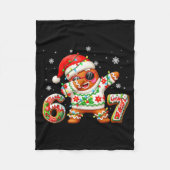 Funny Gingerbread Six Seven 67 Ice Cream Drip Chri Fleecedecke (Vorderseite)