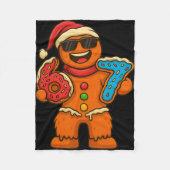 Funny Gingerbread Six Seven 67 Ice Cream Drip Chri Fleecedecke (Vorderseite)