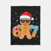 Funny Gingerbread Six Seven 67 Ice Cream Drip Chri Fleecedecke (Vorderseite)