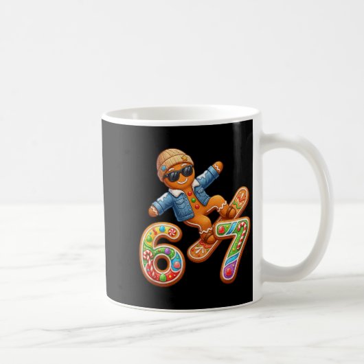 Funny Gingerbread Six Seven 67 Ice Cream Drip Chri Kaffeetasse (Rechts)