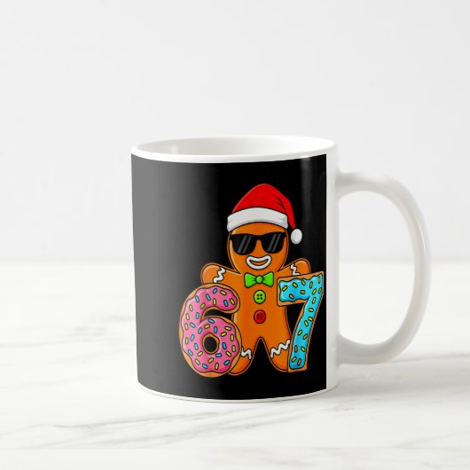 Funny Gingerbread Six Seven 67 Ice Cream Drip Chri Kaffeetasse (Rechts)