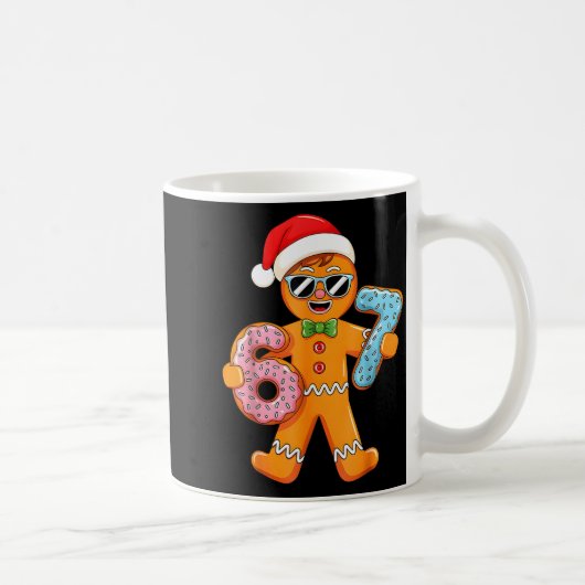 Funny Gingerbread Six Seven 67 Ice Cream Drip Chri Kaffeetasse (Rechts)