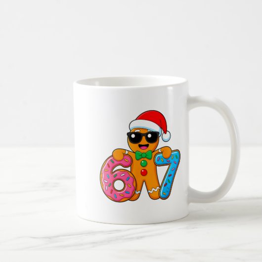 Funny Gingerbread Six Seven 67 Ice Cream Drip Chri Kaffeetasse (Rechts)