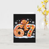 Funny Gingerbread Six Seven 67 Ice Cream Drip Chri Karte (Gelbe Blume)