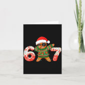 Funny Gingerbread Six Seven 67 Ice Cream Drip Chri Karte (Vorderseite)