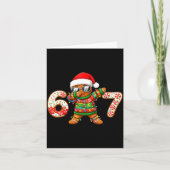 Funny Gingerbread Six Seven 67 Ice Cream Drip Chri Karte (Vorderseite)