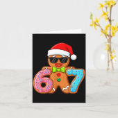 Funny Gingerbread Six Seven 67 Ice Cream Drip Chri Karte (Gelbe Blume)