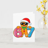 Funny Gingerbread Six Seven 67 Ice Cream Drip Chri Karte (Gelbe Blume)