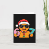 Funny Gingerbread Six Seven 67 Ice Cream Drip Chri Karte (Vorderseite)