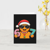 Funny Gingerbread Six Seven 67 Ice Cream Drip Chri Karte (Gelbe Blume)