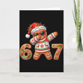 Funny Gingerbread Six Seven 67 Ice Cream Drip Chri Karte (Vorderseite)