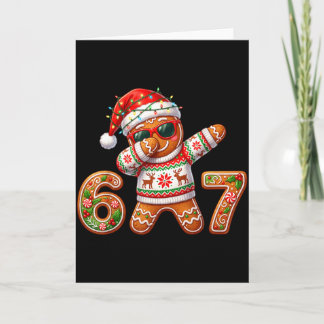 Funny Gingerbread Six Seven 67 Ice Cream Drip Chri Karte