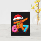 Funny Gingerbread Six Seven 67 Ice Cream Drip Chri Karte (Gelbe Blume)