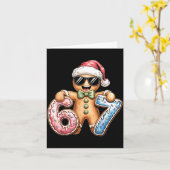 Funny Gingerbread Six Seven 67 Ice Cream Drip Chri Karte (Gelbe Blume)