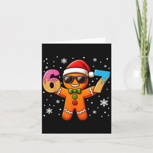 Funny Gingerbread Six Seven 67 Ice Cream Drip Chri Karte (Vorderseite)