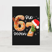 Funny Gingerbread Six Seven 67 Ice Cream Drip Chri Karte (Vorderseite)