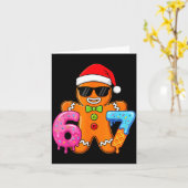 Funny Gingerbread Six Seven 67 Ice Cream Drip Chri Karte (Gelbe Blume)
