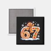 Funny Gingerbread Six Seven 67 Ice Cream Drip Chri Magnet (Vorderseite/Rückseite)