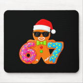 Funny Gingerbread Six Seven 67 Ice Cream Drip Chri Mousepad (Vorne)