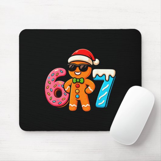 Funny Gingerbread Six Seven 67 Ice Cream Drip Chri Mousepad (Mit Mouse)