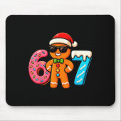Funny Gingerbread Six Seven 67 Ice Cream Drip Chri Mousepad (Vorne)