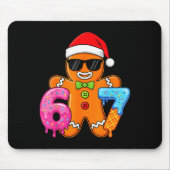 Funny Gingerbread Six Seven 67 Ice Cream Drip Chri Mousepad (Vorne)
