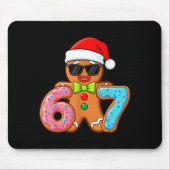 Funny Gingerbread Six Seven 67 Ice Cream Drip Chri Mousepad (Vorne)