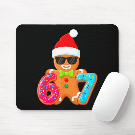 Funny Gingerbread Six Seven 67 Ice Cream Drip Chri Mousepad (Mit Mouse)