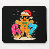 Funny Gingerbread Six Seven 67 Ice Cream Drip Chri Mousepad (Vorne)