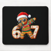 Funny Gingerbread Six Seven 67 Ice Cream Drip Chri Mousepad (Vorne)