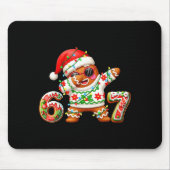 Funny Gingerbread Six Seven 67 Ice Cream Drip Chri Mousepad (Vorne)