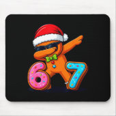 Funny Gingerbread Six Seven 67 Ice Cream Drip Chri Mousepad (Vorne)