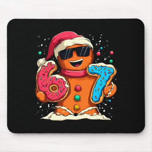 Funny Gingerbread Six Seven 67 Ice Cream Drip Chri Mousepad (Vorne)