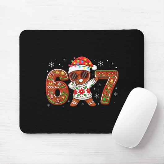 Funny Gingerbread Six Seven 67 Ice Cream Drip Chri Mousepad (Mit Mouse)