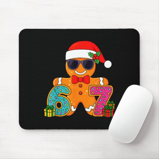 Funny Gingerbread Six Seven 67 Ice Cream Drip Chri Mousepad (Mit Mouse)