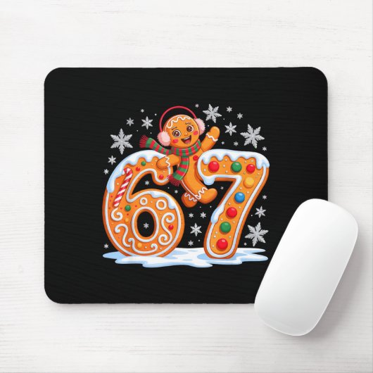 Funny Gingerbread Six Seven 67 Ice Cream Drip Chri Mousepad (Mit Mouse)