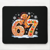 Funny Gingerbread Six Seven 67 Ice Cream Drip Chri Mousepad (Vorne)