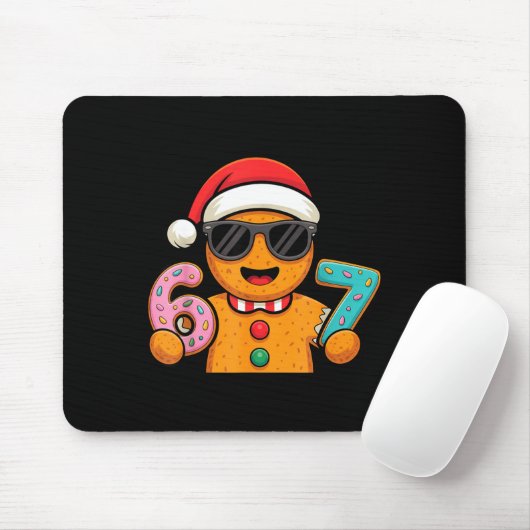Funny Gingerbread Six Seven 67 Ice Cream Drip Chri Mousepad (Mit Mouse)