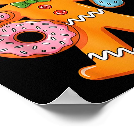 Funny Gingerbread Six Seven 67 Ice Cream Drip Chri Poster (Ecke)