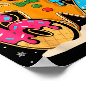 Funny Gingerbread Six Seven 67 Ice Cream Drip Chri Poster (Ecke)