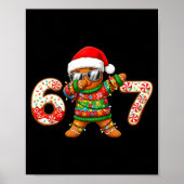 Funny Gingerbread Six Seven 67 Ice Cream Drip Chri Poster (Vorne)